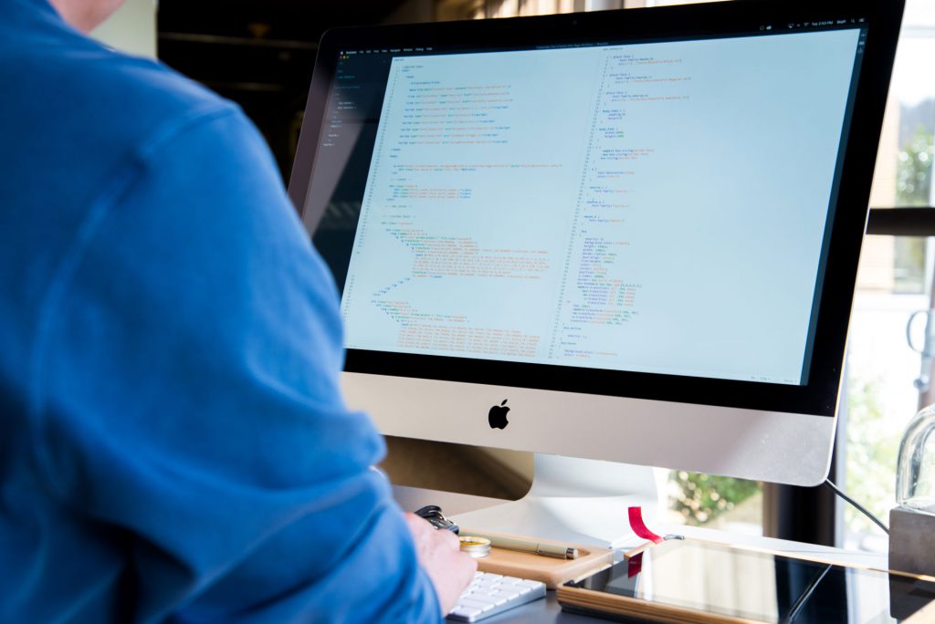 Photo of someone working on a computer
