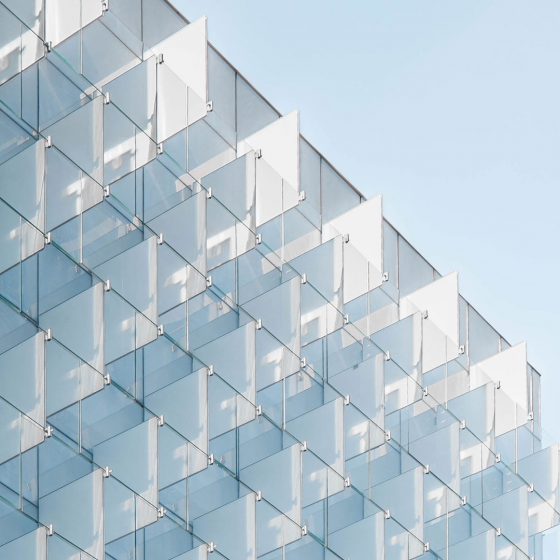 Photo of a glass building exterior